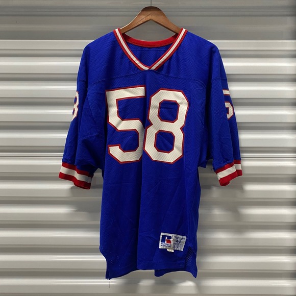 Vintage Buffalo Bills Russell Athletic Football Jersey Blue Number 58 Mens Large - Picture 1 of 8